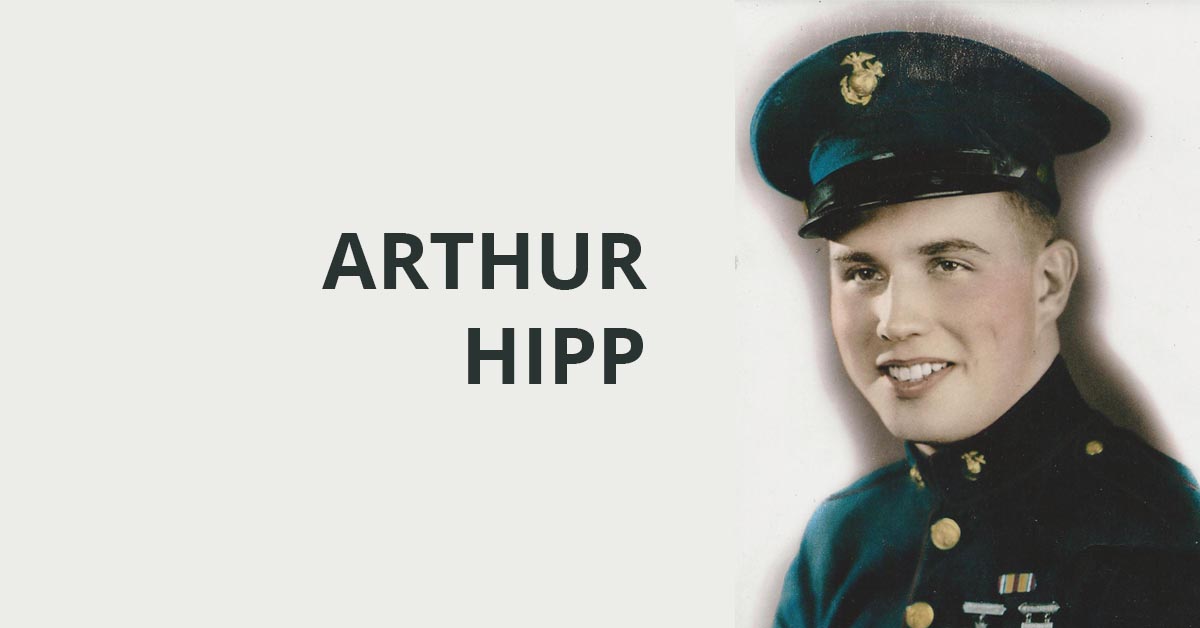Photo of Arthur Hipp, USMC, in uniform